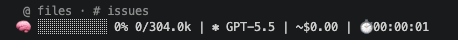 Custom Copilot CLI status line example